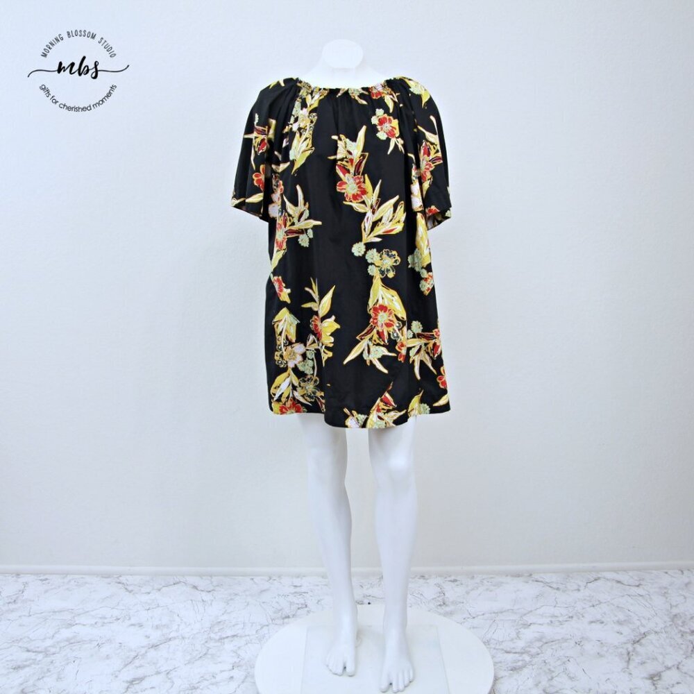 Free People Jodie Floral Printed Tunic Oversized Mini Dress Multicolors Women XS - Picture 4 of 13